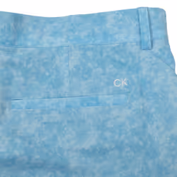 Calvin Klein Mens 2023 Printed Genius Four Way Stretch Breathable Golf Shorts - 34" Waist, Boysenberry Blue