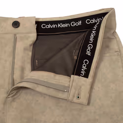 Calvin Klein Mens 2023 Printed Genius Four Way Stretch Breathable Golf Shorts - 32" Waist, Camouflage Green