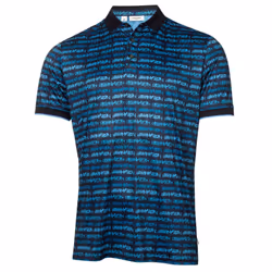 Calvin Klein Mens 2023 Signature Moisture Wicking Recycled Golf Polo Shirt - XL, Navy/Boysenberry