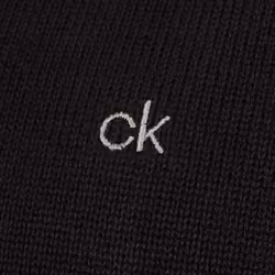 Calvin Klein Mens 2023 Knit Cotton 1/2 Zip Golf CK Top Sweater - XXXXXL, Black Sport