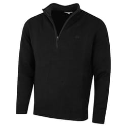 Calvin Klein Mens 2023 Knit Cotton 1/2 Zip Golf CK Top Sweater - XXXXXL, Blackout