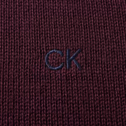 Calvin Klein Mens 2023 Knit Cotton 1/2 Zip Golf CK Top Sweater - XXXXXL, French Burgundy