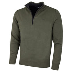 Calvin Klein Mens 2023 Knit Cotton 1/2 Zip Golf CK Top Sweater - XXXXXL, Khaki