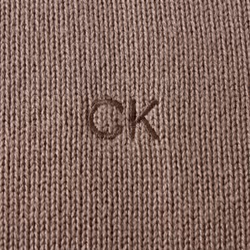 Calvin Klein Mens 2023 Knit Cotton 1/2 Zip Golf CK Top Sweater - XXXXXL, Mocha