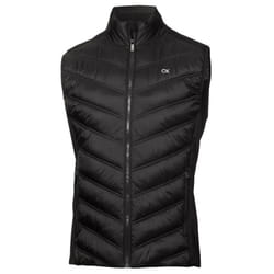 Calvin Klein Mens Frontera Moisture Wicking Full Zip Hybrid Golf Gilet - 2XL, Black