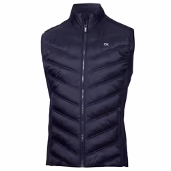 Calvin Klein Mens Frontera Moisture Wicking Full Zip Hybrid Golf Gilet - 2XL, Navy