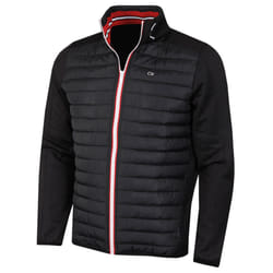 Calvin Klein Mens 2022 CK Hybrid Insulate Lightweight Golf Jacket - 2XL, Black/Red