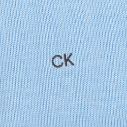 Calvin Klein Mens 2023 Knit Cotton 1/2 Zip Golf CK Top Sweater - XXXL, Baby Blue
