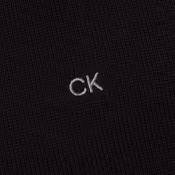 Calvin Klein Mens 2023 Knit Cotton 1/2 Zip Golf CK Top Sweater - S, Black/Red