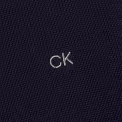 Calvin Klein Mens 2023 Knit Cotton 1/2 Zip Golf CK Top Sweater - XXXXXL, Navy/Orange