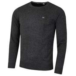 Calvin Klein Mens 2022 Crew Neck Cotton Breathable Golf Sweater - M, Charcoal