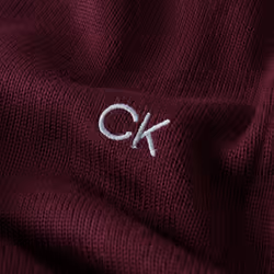 Calvin Klein Mens 2022 Crew Neck Cotton Breathable Golf Sweater - 2XL, French Burgundy