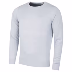 Calvin Klein Mens 2022 Crew Neck Cotton Breathable Golf Sweater - 3XL, Light Blue Marl