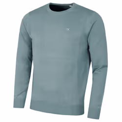 Calvin Klein Mens 2022 Crew Neck Cotton Breathable Golf Sweater - M, Sage