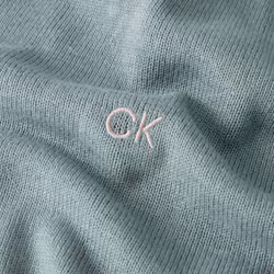Calvin Klein Mens 2022 V-Neck Soft Cotton Easy Care Golf Sweater - L, Sage