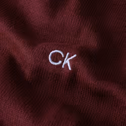 Calvin Klein Mens 2022 V-Neck Soft Cotton Easy Care Golf Sweater - 3XL, Burgundy