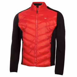 Calvin Klein Mens Frontera Insulated Breathable Hybrid Golf Jacket - M, Red