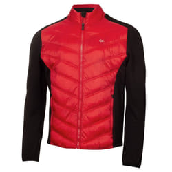 Calvin Klein Mens Frontera Insulated Breathable Hybrid Golf Jacket - S, Red