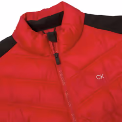 Calvin Klein Mens Frontera Insulated Breathable Hybrid Golf Jacket - S, Red