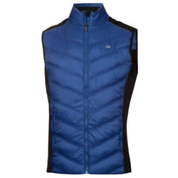 Calvin Klein Mens Frontera Moisture Wicking Full Zip Hybrid Golf Gilet - 2XL, Royal