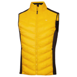 Calvin Klein Mens Frontera Moisture Wicking Full Zip Hybrid Golf Gilet - M, Mustard