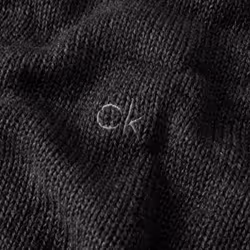 Calvin Klein Mens 2022 Knit Crew Neck Cotton CK Golf Sweater - 4XL, Charcoal Marl