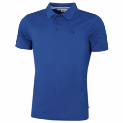 Calvin Klein Mens 2022 Central Eco Lightweight Moisture Wicking Golf Polo Shirt - 4XL, Royal
