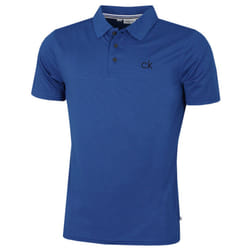 Calvin Klein Mens 2022 Central Eco Lightweight Moisture Wicking Golf Polo Shirt - 4XL, Royal