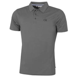 Calvin Klein Mens 2022 Central Eco Lightweight Moisture Wicking Golf Polo Shirt - 4XL, Silver/Grey