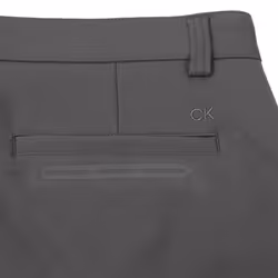 Calvin Klein Mens Regular Fit Tech Warm Water Repellent Golf Trousers - 32R, Metal Grey