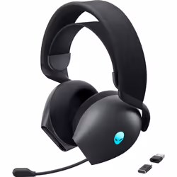 Alienware AW725H, Wired & Wireless, 20 - 40000 Hz, Gaming, 348 g, Headset, Black