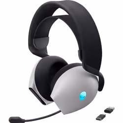 Alienware AW725H, Wired & Wireless, 20 - 40000 Hz, Gaming, 348 g, Headset, Black, White