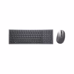 DELL KM7120W, Full-size (100%), Wireless, RF Wireless + Bluetooth, AZERTY, Grey, Titanium, Mouse included