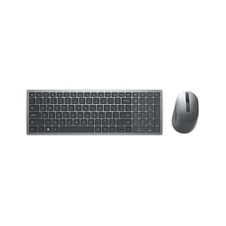 DELL KM7120W keyboard Mouse included Office RF Wireless + Bluetooth AZERTY Belgian Grey, Titanium