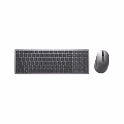 DELL KM7120W, Full-size (100%), Wireless, RF Wireless + Bluetooth, QWERTY, Grey, Titanium, Mouse included