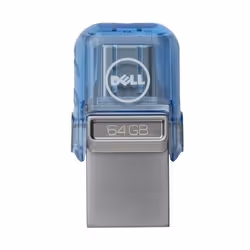 DELL AB135418 USB flash drive 64 GB USB Type-A / USB Type-C 3.2 Gen 1 (3.1 Gen 1) Blue, Silver