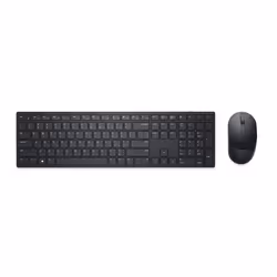 DELL KM5221W, Full-size (100%), Wireless, RF Wireless, AZERTY, Black, Mouse included