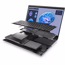 DELL Precision 7680 Intel® Core™ i7 i7-13850HX Mobile workstation 40.6 cm (16") Full HD+ 32 GB DDR5-SDRAM 1 TB SSD NVIDIA RTX 2000 Ada Wi-Fi 6E (802.11ax) Windows 11 Pro UK English Grey - Additional view 5