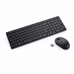 DELL KM555, Wireless, RF Wireless + Bluetooth, Plunger key switch, QWERTZ, Black, Mouse included