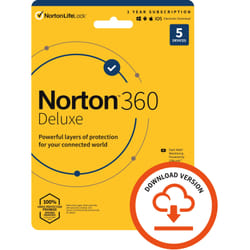 Norton 360 Deluxe 1x 5 Device. 1 Year ESD - Single 5 Device Licence vi