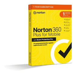 Norton 360 Plus for Mobile - 1 User / 1 Device / 12 Months Antivirus security Commercial 1 license(s) 1 year(s)