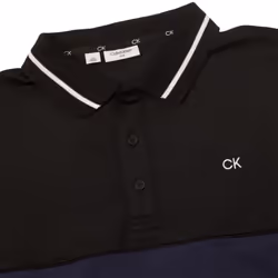 Calvin Klein Mens 2023 Marshall Recycled Easy Care Wicking Golf Polo Shirt - XL, Peacoat