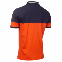 Calvin Klein Mens 2023 Marshall Recycled Easy Care Wicking Golf Polo Shirt - M, Spicy Orange