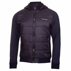 Calvin Klein Mens 2023 Somme Valley Hybrid Thermal Water Resistant Golf Jacket - S, Peacoat
