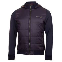 Calvin Klein Mens 2023 Somme Valley Hybrid Thermal Water Resistant Golf Jacket - S, Peacoat