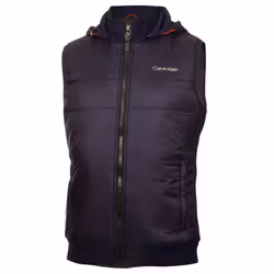 Calvin Klein Mens 2023 Somme Valley Hybrid Water Resistant Thermal Golf Gilet - M, Peacoat