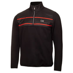 Calvin Klein Mens 2023 Harrow Hybrid Half Zip Stretch Insulated Golf Jacket - L, Black