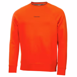 Calvin Klein Mens 2023 Rendell Soft Crew Neck Stretch Fabric Golf Sweater - XXL, Spicy Orange