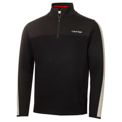 Calvin Klein Mens 2023 Foxe Close Hybrid Half Zip Thermal Golf Sweater - M, Black