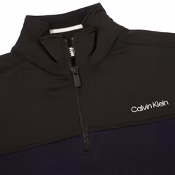 Calvin Klein Mens 2023 Foxe Close Hybrid Half Zip Thermal Golf Sweater - XL, Peacoat Marl